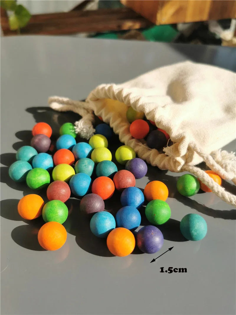 Creative Play Montessori Sensory Wooden Toys, Calculate  Semi Tray 100  Board  with Felt Balls,  Alphabets Numbers.