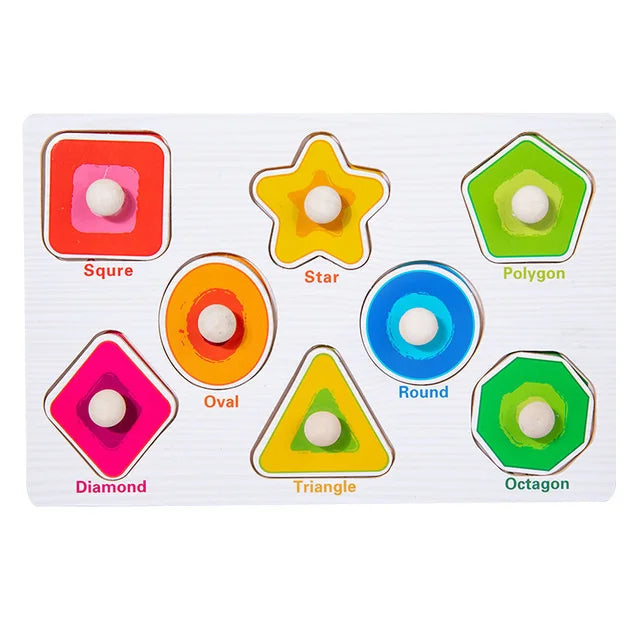 Montessori 3D Wooden Puzzles Early Learning Baby Educational Games