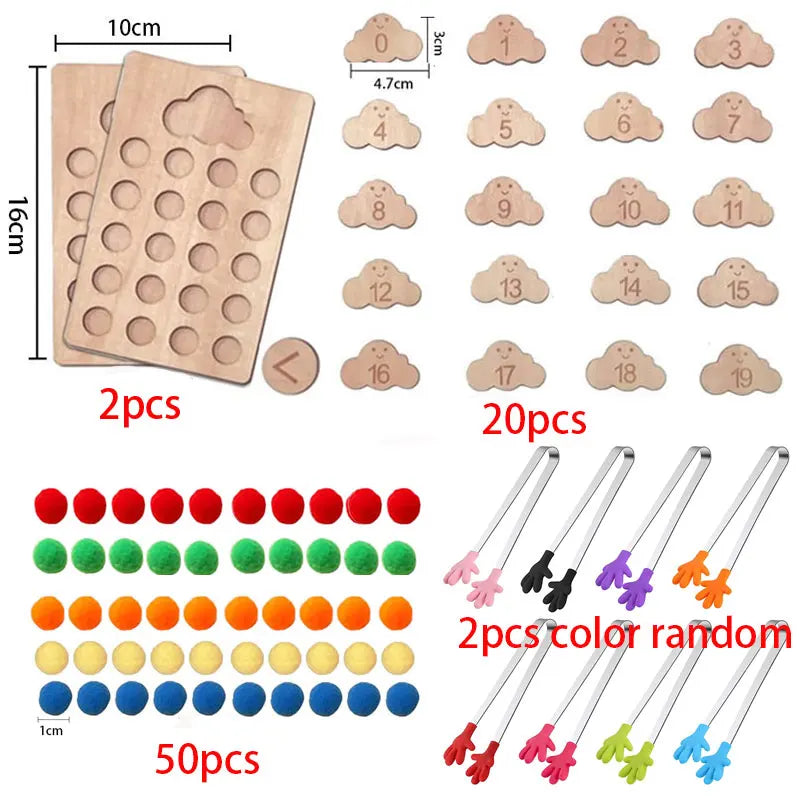 Montessori Early learning, Fine Motor Training, Counting Learning Sensory Education