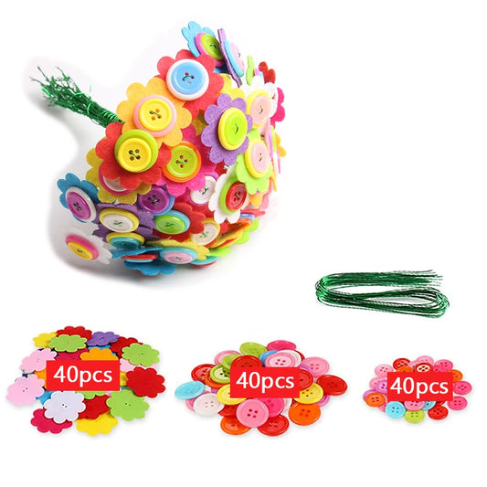 Button Bouquet Handmade Creative Toys