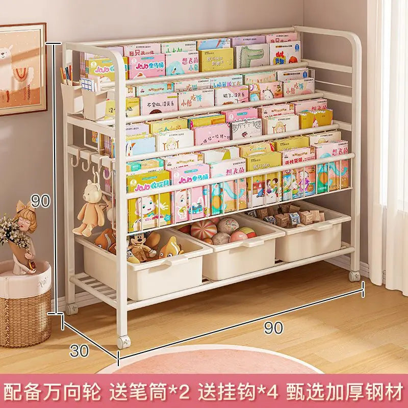 Simple Bookshelves, Floor Shelves, Children's Bookcase