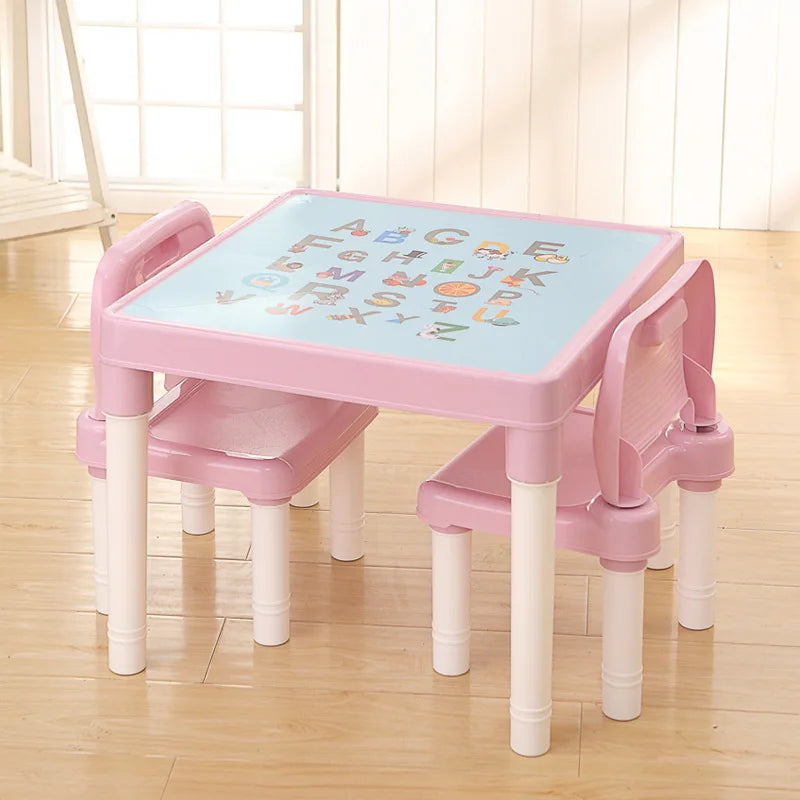 Childrens Kids Plastic Table Chair Set