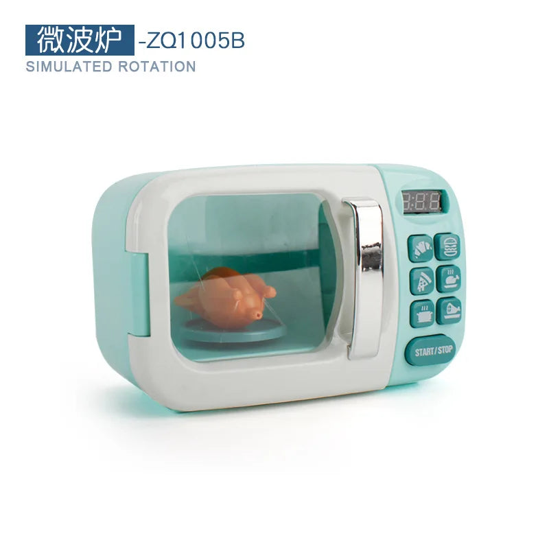 New Children Kitchen Washing Machine, Bread Maker, Microwave Oven.